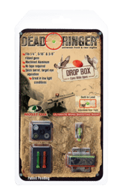 Dead Ringer Universal front and rear sights fits ribbed guns features low light visibility